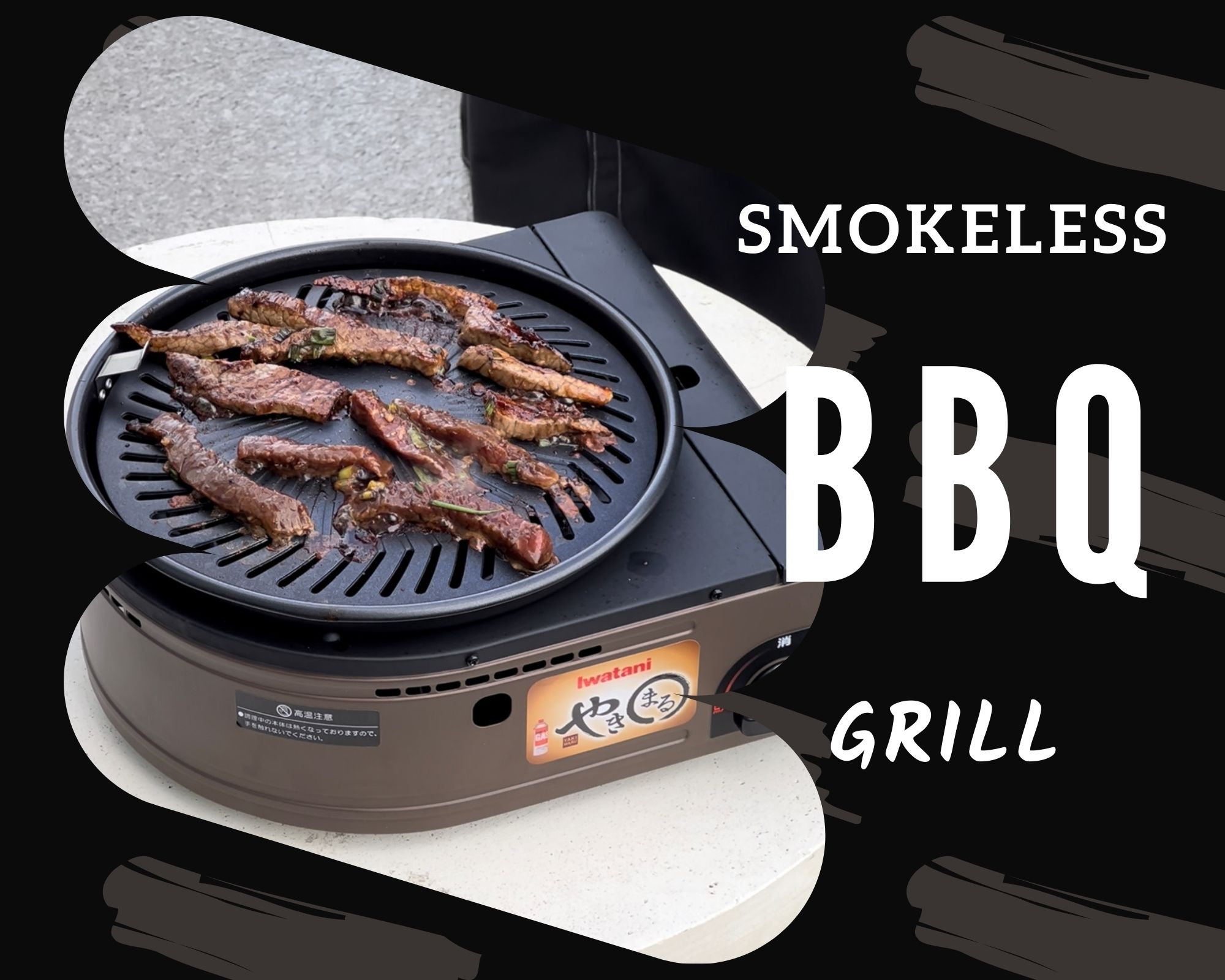 2 in 1Smokeless Electric Grill & KOREAN Barbecue Portable Indoor Outdoor BBQ